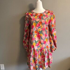 TCEC Floral Mini Dress - Pink and Yellow